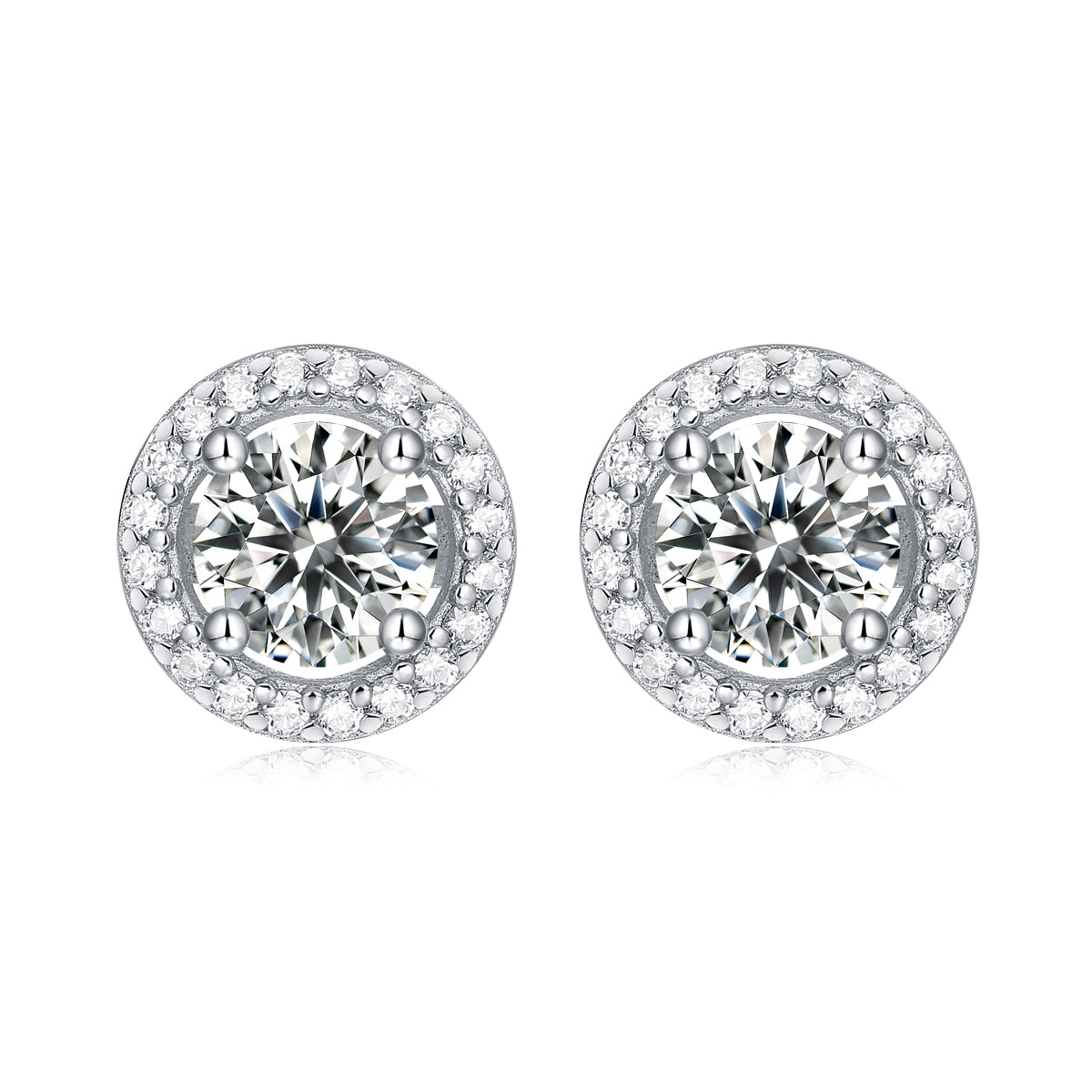 FairyLocus Classic Cushion Princess Round Cut Moissanite Earring D Color VVS1 FLZZERMS01 FairyLocus